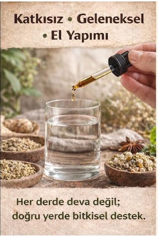 Geleceksel İsveç İksiri - Ev yapımı - Güneşte Demlendirilmiş - Katkısız Bitkisel Damla 50 ML Kulak Sindirim -- Bitkisel Destek