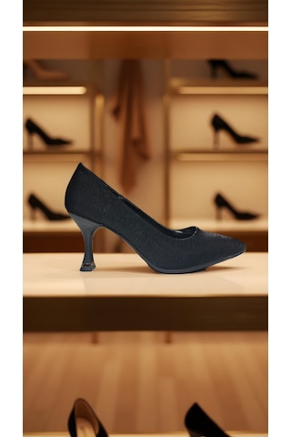 Altın Pabuç Kadın Topuklu Ayakkabı - Siyah Stiletto, Şık Ve Rahat Trend Model Siyah