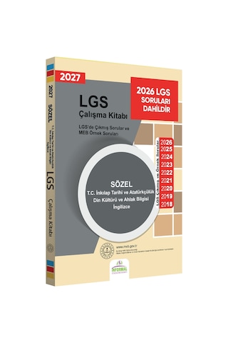 2027 LGS 8.Sınıf Çıkmış ve MEB Örnek Sorular Çalışma Kitabı 4lü SET A4 RENKLİ Baskı