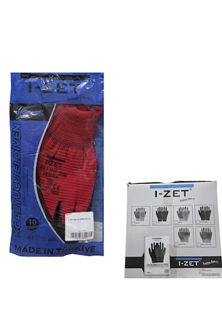 I-zet Inp05 Zebra No:10 Polyester Örme Nitril Eldiven 288 Adet