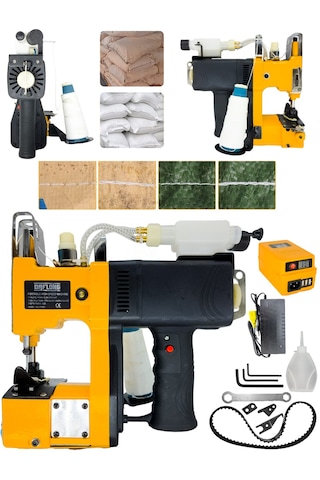 Daflong Dfl Ph001 Tek Akülü Şarjlı Çuval Dikme Makinesi Sarı