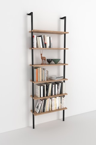 Bofigo 6 Raflı Duvara Monte Kitaplık Dekoratif Kitaplık Çam