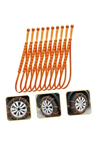 Lunaev 10pcs Plastik Zincir Oto Lastik Kar Kelepçesi Cırtlı 0