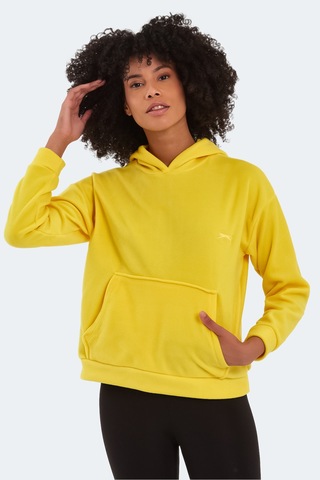 Slazenger Sassa 2 Li Set Kadın Kapüşonlu Cepli Sweatshırt Sarı - Yeşil
