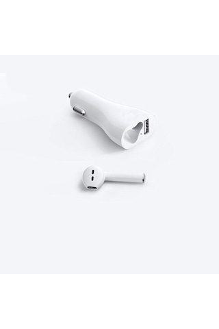 USB 2.4A Araç Hızlı Şarj + Bt 5.0 Kulaklık Dokunmatik Mikrofon So