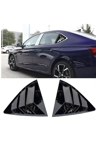 Skoda Octavia Mk4 Uyumlu Kebelek Cam Vizörü 2021+ Parlak Siyah