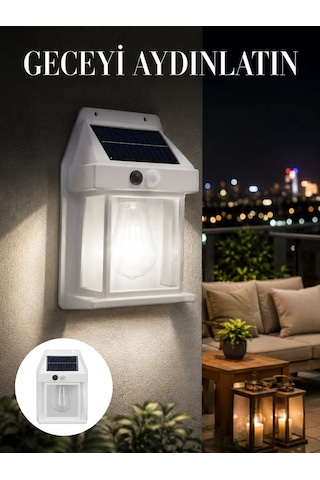 Northcity 1800 Mah Pilli Solar Duvar Aydınlatma - Yeni Nesil Hareket Sensörlü Güvenlik Işığı