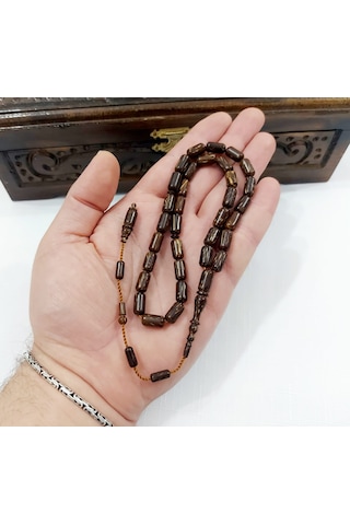 Oktay Demir Usta Kapsül Kesim Doğal Sırçalı Kuka Tesbih 6x11