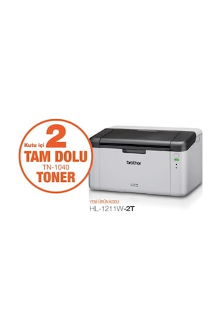 Brother HL-1211W-2T Mono Lazer Yazıcı + 2 Toner