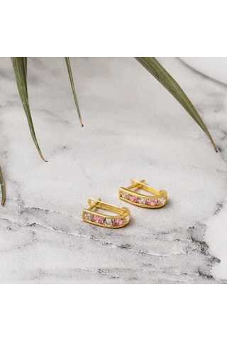 Bilezikci 14 Ayar Altın Pembe Bebek Küpesi KPDLY14K28470