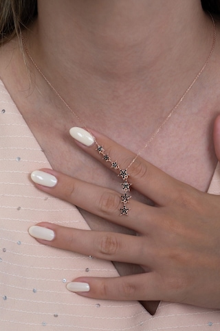 Gümüş Kayan Sıralı Yıldızlar Kolye Wsn61