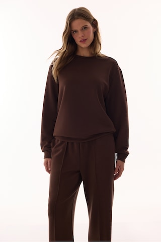 Penti Kahverengi Bisiklet Yaka Oversize Modal Sweatshirt