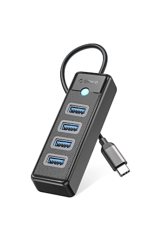 Orico Type-C to USB-A 3.0 4 Portlu Ultra Slim USB Çoklayıcı Hub Siyah