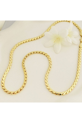 Ezme Kolye Ezme Burgu Kadın Kolye Kararmaz Xuping 14 Ayar Gold 50cm Gold