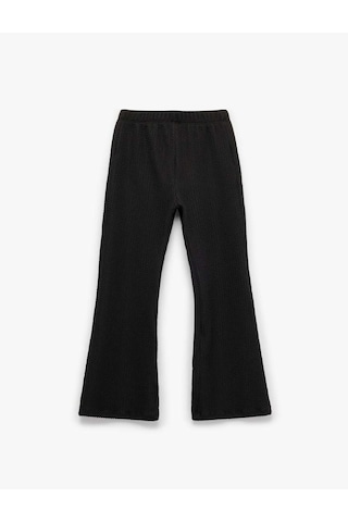 Koton Siyah Kız Çocuk Pantolon 6wkg40020ak Siyah