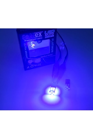Femex T10 3030 Chip 12Ledli 650Lumen Mavi Led Ampul Aktif Canbus