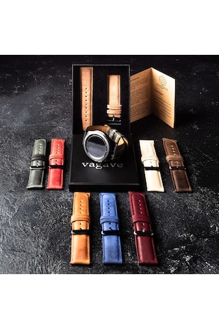 Vagave Samsung Uyumlu Active / Watch / Gear 20 Mm / 22 Mm Deri Kordon (482085373)