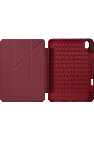 Ps Apple Uyumlu iPad Air 11 İnç M4 / M3 / M2 Tri Folding Standlı Kılıf - Bordo Kapaklı Kılıf
