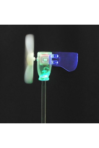 Youtek Eğitim Amacıyla 360 Derece Rota Alabilen Mini Rüzgar Turbini, Led Işıltısı Sağlar, Plastik Materyal
