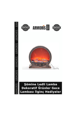 Şömine Ledli Lamba Dekoratif Ürünler Gece Lambası İlginç Hediyeler Çok Renkli