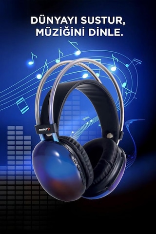Torima HD-40 Kablosuz RGB Işıklı Bluetooth Kulak Üstü Kulaklık