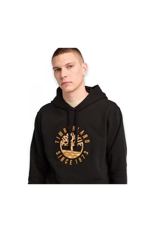 Timberland Tb0a6vgt Holiday Graphic Hoodie Siyah Erkek Sweatshirt Siyah