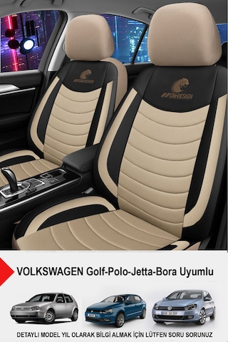 Naz Oto Panther Serisi Keten Kumaş Oto Koltuk Kılıfı- Volkswagen Bora-golf-jetta-polo Uyumlu