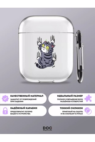 Designoncase Airpods Uyumlu 1/2 İçin Kedi Yavrusu Baskılı Kılıf 216469473 Beyaz