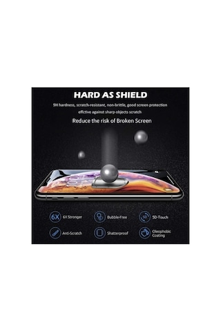 Apple Iphone 11 Ile Uyumlu Tam Kaplayan Ekran Koruyucu - 5d Darbe Emici Temperli Kırılmaz Cam