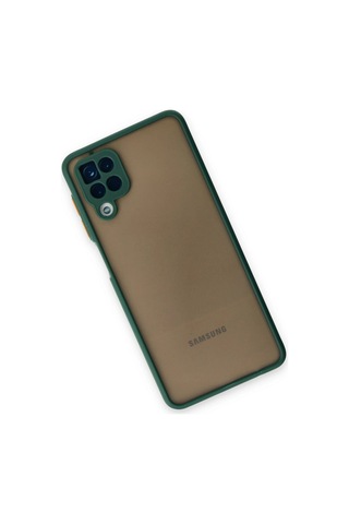 Newface - 904 - Samsung Samsung Uyumlu Galaxy A12 Kılıf Montreal Silikon Kapak - Glblseme - - Yeşil