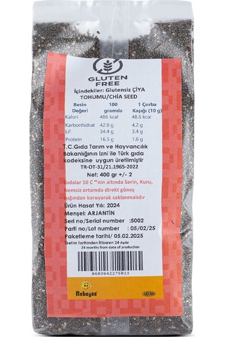 Doğal Chia Tohumu 400 Gr