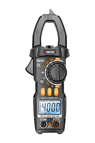 Yunboo Aneng Pn107 Dijital Klem Ampermetre: Ac/dc Akım, Gerilim, Direnc Ölçer - 4000 Sayım, Ncv Tespiti, Elektrikçi Aracı Pil Yok