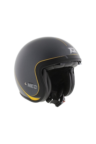 Motosiklet Kaskı Retro Güneş Vizörlü Hornet S Sv Neo C12 Mat Gri Motorcu Kask Çok Renkli