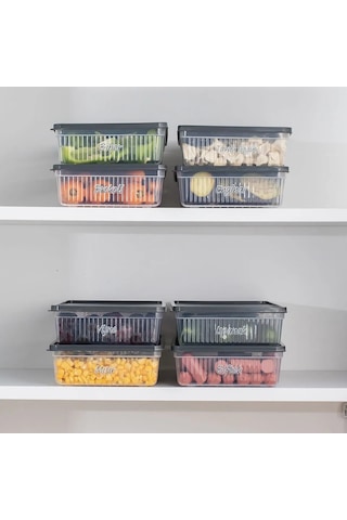 Porsima 24 Lü No-frost Buzdolabı Düzenleyici Saklama Kabı Antrasi