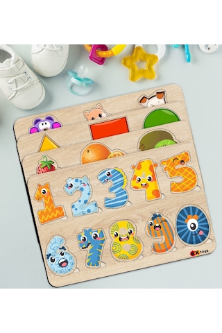 Bk Toys Çocuklar Için Ahşap Figürlü Eğitici-Öğretici Yapboz 4’Lü