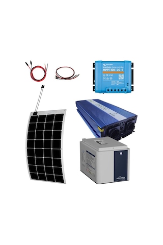 1020w Marin Solar Paketi 170w Esnek Panel 1500w Ups İnverter 1.3kw Lityum Batarya