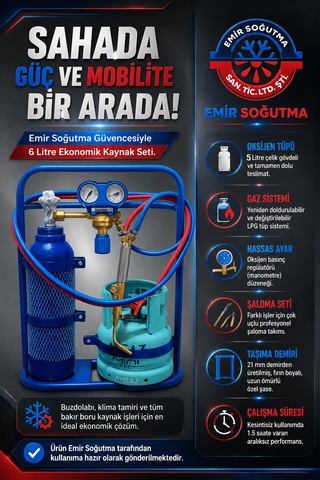 Kasweld Oksijen Kaynak Seti 6 Litre Ekonomik Model Komple