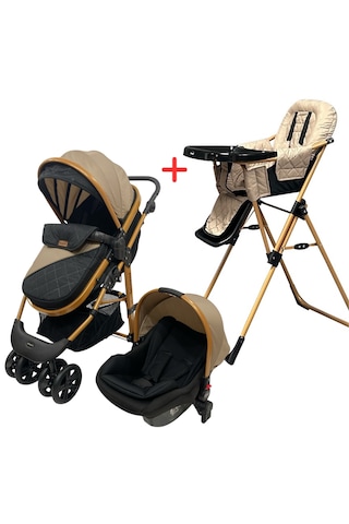 Bebegold Travel Sistem, Çift Yönlü, Seyahat Sistem Bebek Arabası / Mama Sandalyesi Set