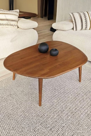 Fawdecor Amorphous Orta Sehpa Ve 3'lü Zigon Sehpa Seti Ceviz