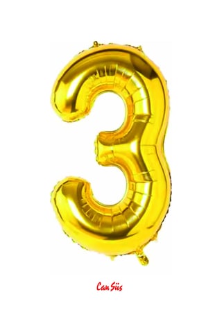 Folyo Rakam Balon Gold 100cm 40inç 3