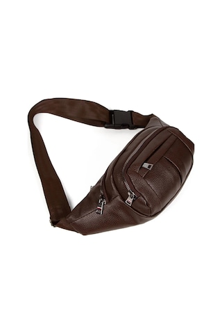 Bizoon Np262 Erkek Deri Kulaklık Çıkışlı Su Geçirmez Çapraz Omuz Ve Bel Çantası Kahve Kahverengi