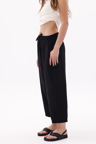 Genius Store Kadın Şalvar Cepli Ayrobin Şalvar Pantolon Ayarlanabilir Beli Lastikli Pantolon Kadın-şalvar Siyah