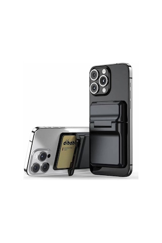 Sade Tasarımlı 2 Hazneli Pu Magnetik Standlı Kartlık Crd-05