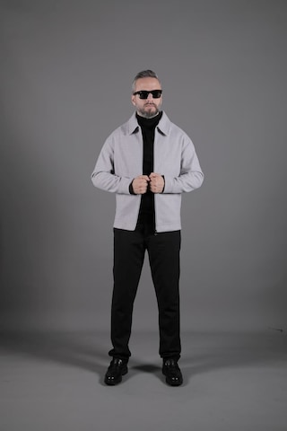 Ohepmoda Düz Erkek Kaşe Ceket Mont Açık Gri