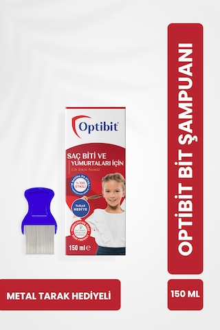 Optibit 150 Ml Bit Şampuanı Metal Tarak Hediyeli