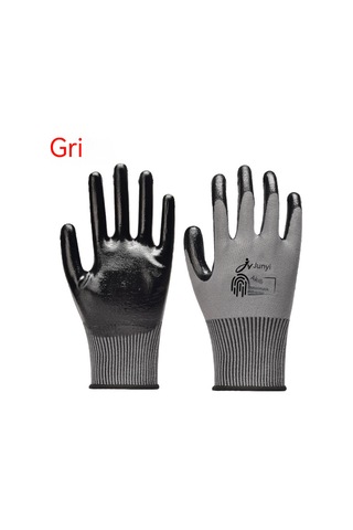 İş Sigortası Eldivenleri Aşınmaya Ve Kire Dayanıklı Gri 24 Çift