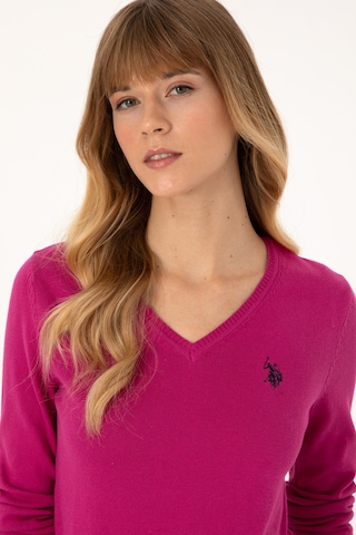 U.S. Polo Assn. U.s. Polo Assn. Kadın Kazak /triko 50313590-vr252 Fusya Melanj