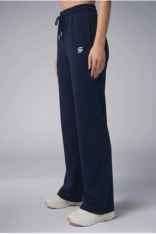 Sapeur Kadın Soft Touch Comfort Fit Bol Paça Spor & Günlük Pantolon Lacivert