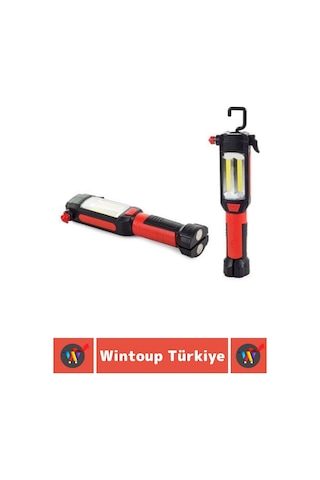 Premium 2 Modlu Mıknatıslı Askılı Cam Kıracağı Kemer Kesici Çok Fonksiyonlu Şarjlı Oto Lambası