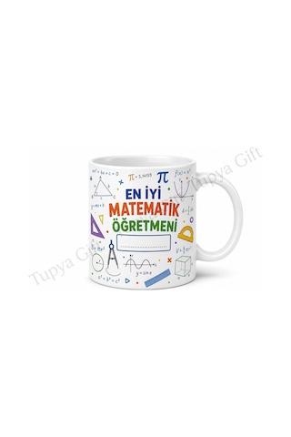 Matematik Öğretmenine Hediye İsimli Baskılı Kupa Bardak Öğretmenler Günü Hediyesi